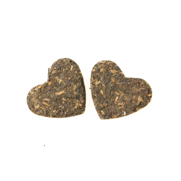 Antony & Cleopatra  Heart shaped Pu'er tea brick